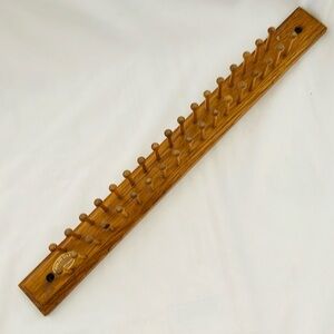 Vintage / Wooden Tie Or Scarf Rack / Solid Oak / Made In The USA
